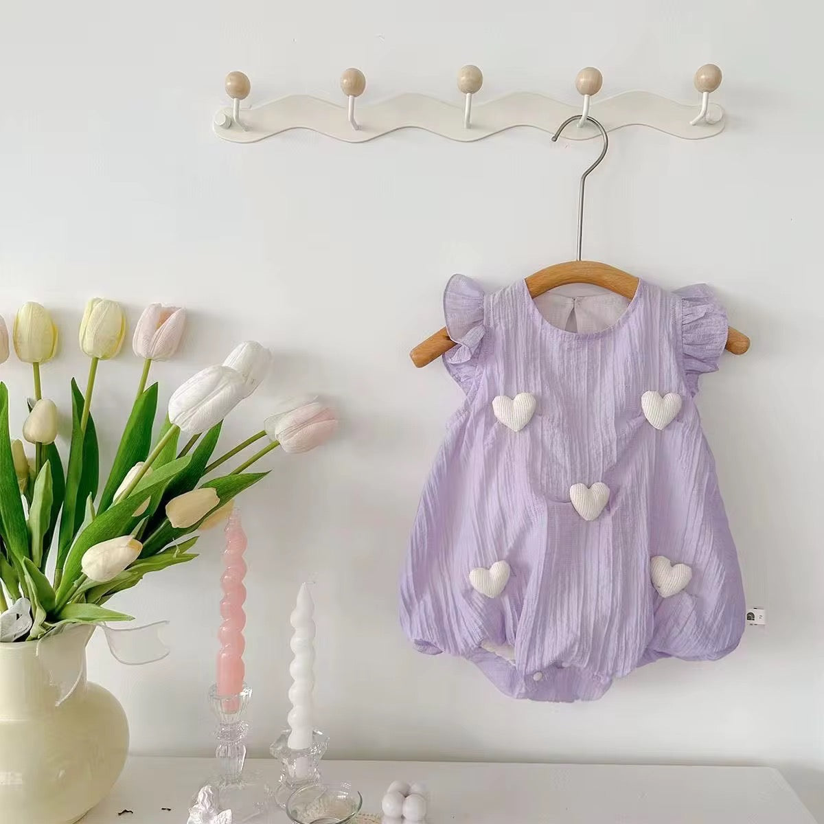 Baby girl 3D toy cotton romper