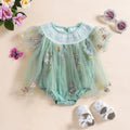 Baby Floral Embrioderiey mesh dress