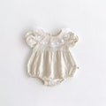 Baby Embriodery Mesh Frill Collar dress