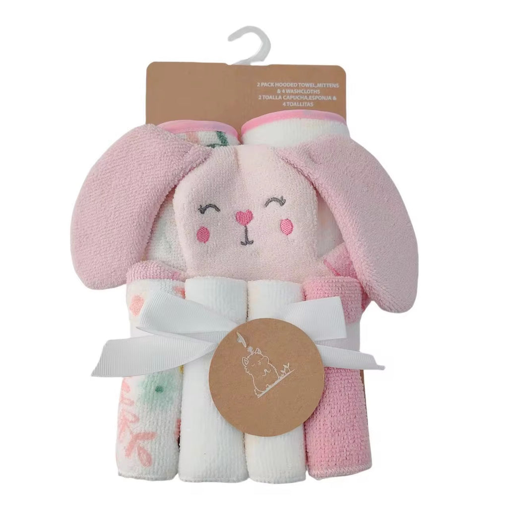 Cute Bath Towel with Washcloth set