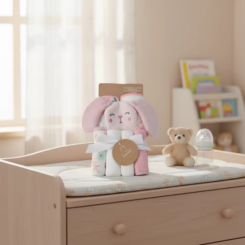 Cute Bath Towel with Washcloth set